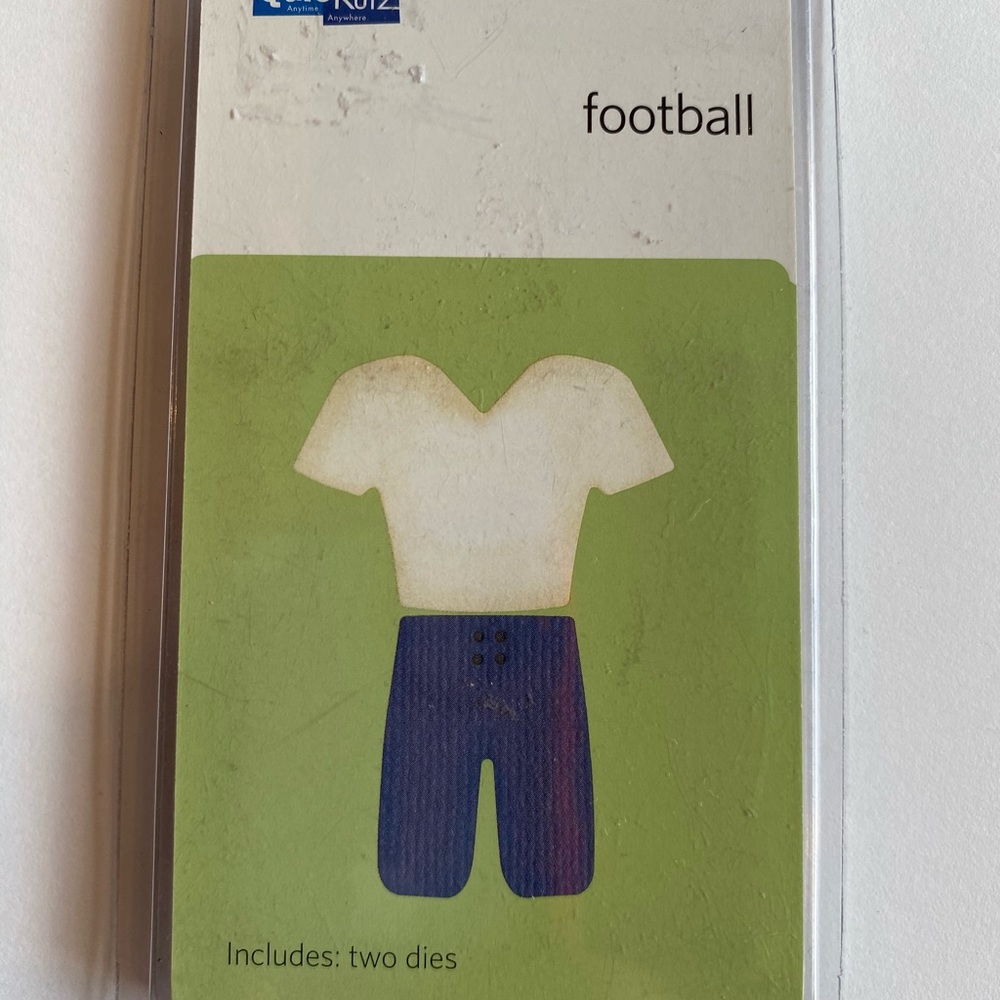 Unavailable - QuicKutz 2 metal dies - football themed